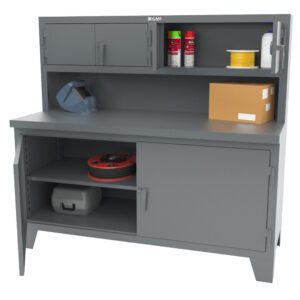 EX HEAVY DUTY - DOUBLE DOOR BENCH W/ OVERHEAD STORAGE