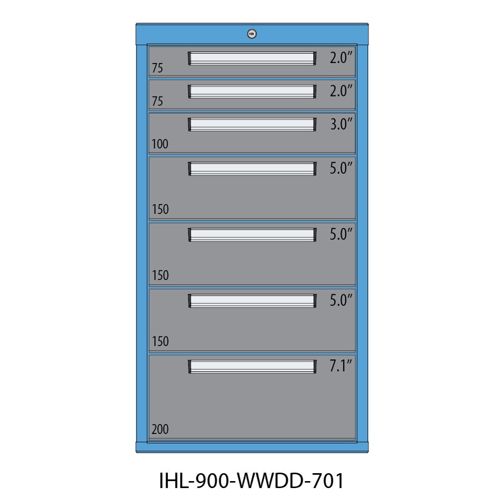 SEVEN DRAWER - 40.75"H MODULAR CABINET