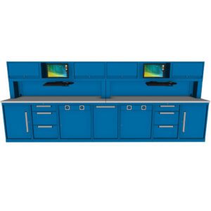DOUBLE BAY - (2 SETS) DOOR / 3 DRAWER / DUAL HOSE CABINETS