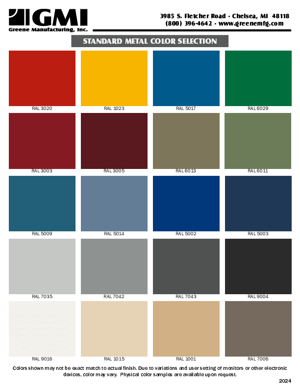 Metal Colors Standard